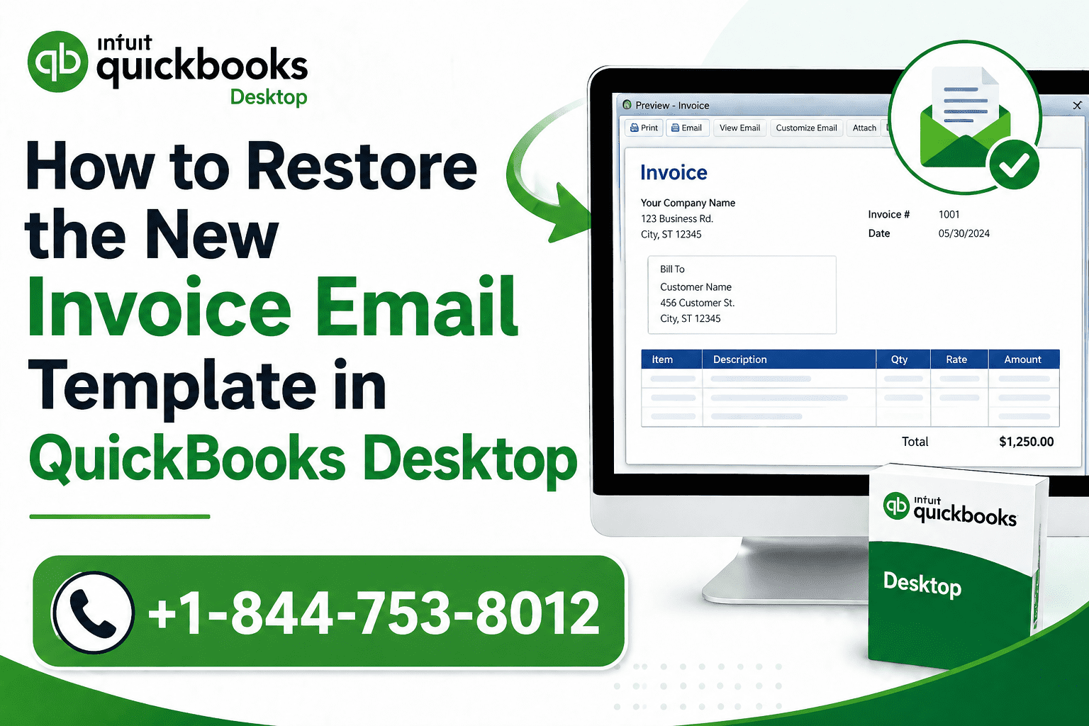 QuickBooks Desktop invoice email template
