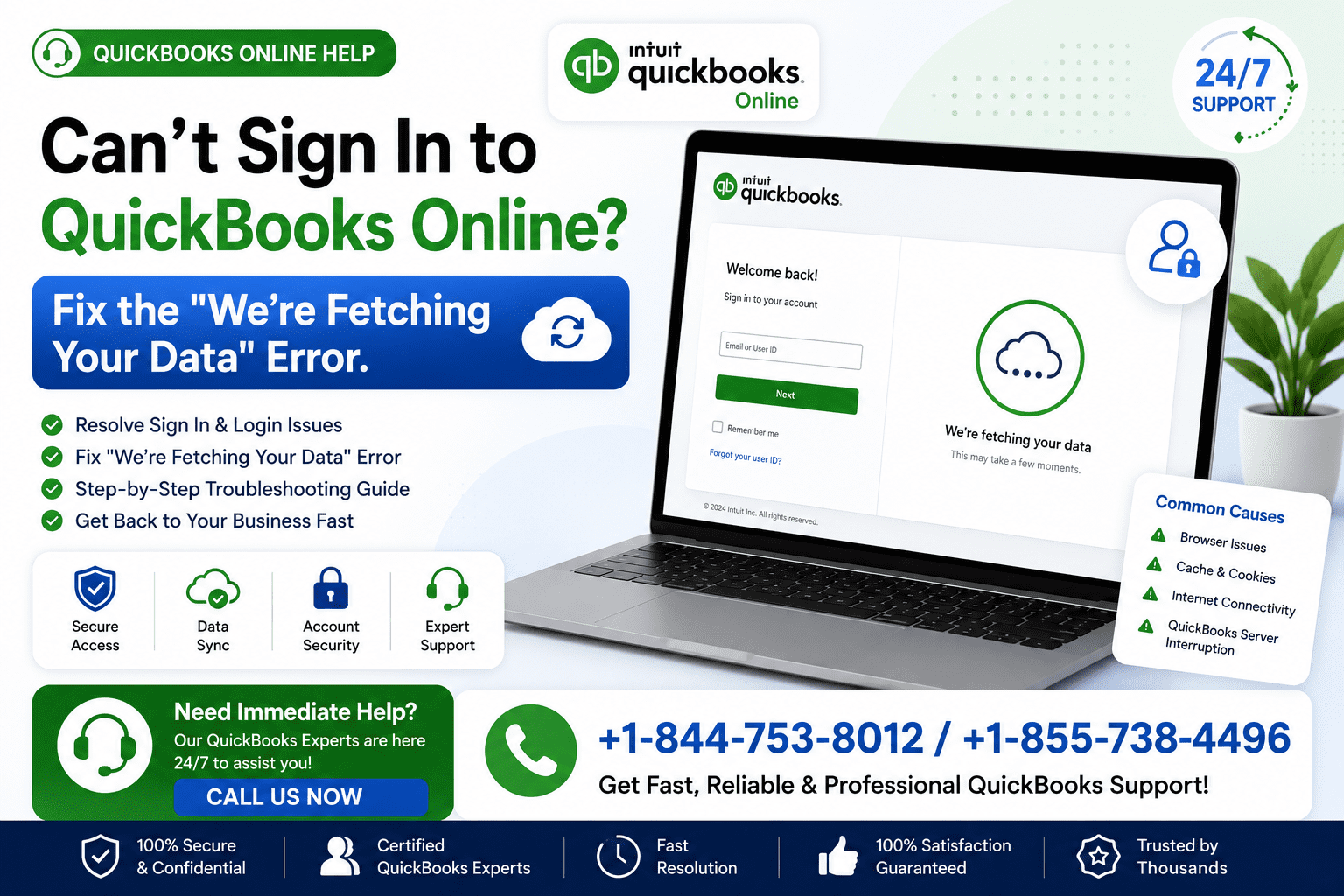 Can't Sign In to QuickBooks Online